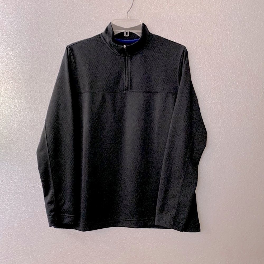 LANDS’ END outfitters quarter zip long sleeve textured/patterned shirt UNISEX